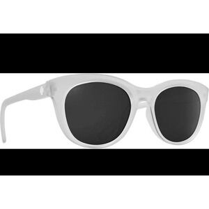 SPY Optics Boundless Unisex Cateye Sunglasses Matte Clear Crystal/Grey Blue 53mm